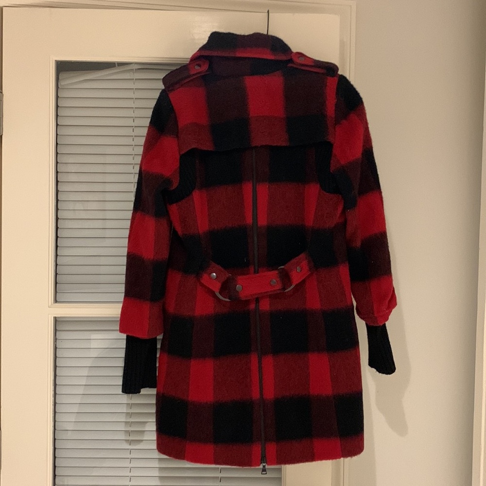 Alice + Olivia Plaid Military Coat - Picture 2 of 5